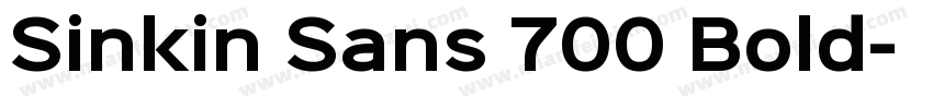Sinkin Sans 700 Bold字体转换